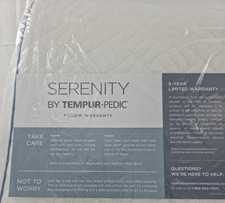 Tempur-Pedic Serenity Memory Foam Bed Pillow 20x15in White