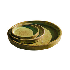 Untersetzer Keramikschale Pflanztopf Vintage Herbstgrün