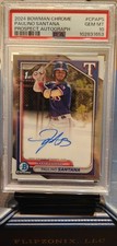 2024 Bowman Chrome 1st Paulino Santana Auto PSA 10 Gem Mint Texas Rangers