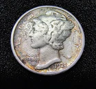 1921-D Mercury Dime 10c - Denver Mint - Key Date - 90% Silver - VF-XF Details