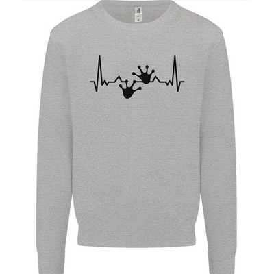 Eidechse Ekg Gecko Puls Bartagame Herren Sweatshirt Pullover