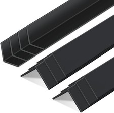 Sasylvia 10 Pcs Wall Corner Protector Guards, Vinyl 1 x 1 x 48 Inches, Black