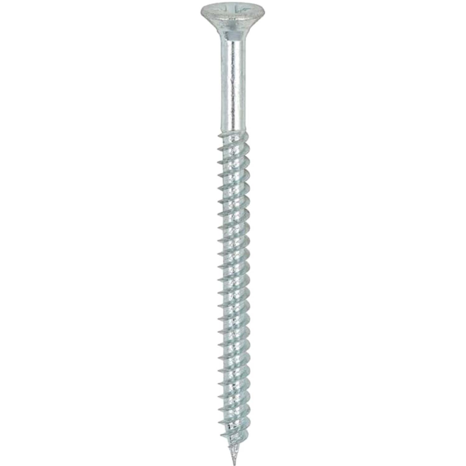 Vis à bois double filet TIMCO 6x2 tête fraisée PZ en acier zingué pour fixations de charpente