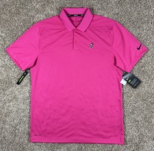 Nike Disney Parks Golf Polo Shirt Men  s Medium Hot Pink Mickey Mouse Dri-FIT NEW