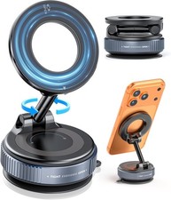 360 Adjustable Magnetic Vacuum Suction Cup Car Phone Holder Mount for MagSafe