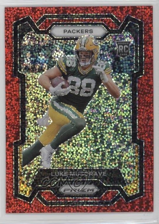 2023 Panini Prizm Rookies Red Sparkle Prizm Luke Musgrave #337 Rookie RC 3hd