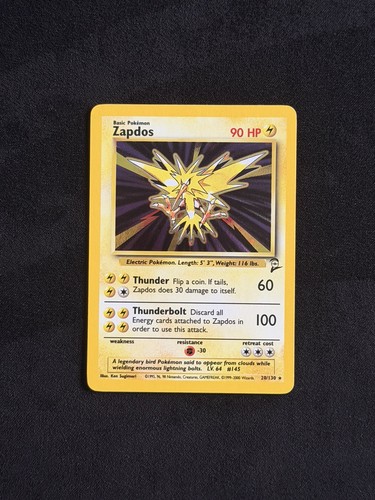 Zapdos Base Set 2 20/130 Holo Pokemon Card 
