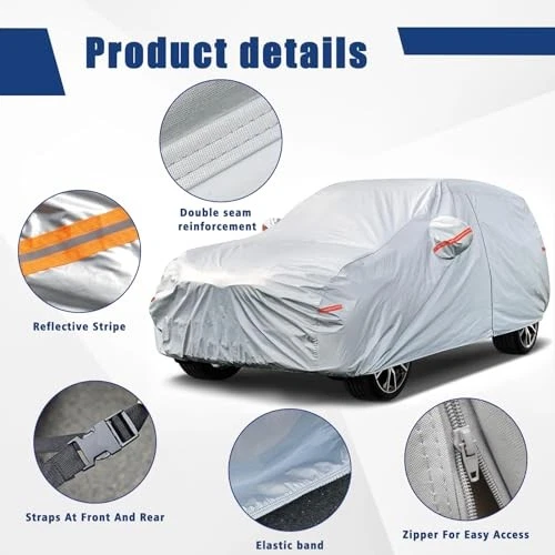 For Kia Sportage 1994-2025 Waterproof Car Cover 6 Layers All Weather Protection — 第 3/4 张图片