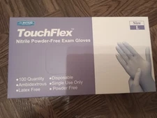 blue nitrile medical exam gloves powder free