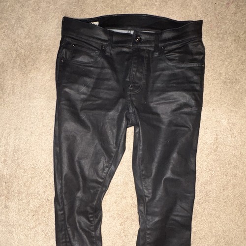 G-Star RAW Men's Skinny Fit Black Dark Wash Denim Jeans Mid Rise 5-Pocket
