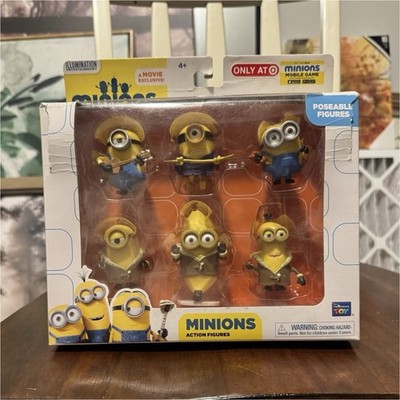 Thinkway Toys Minions Exclusive Poseable Action Figure Set Bob Kevin Stuart