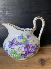 Royal Chelsea Bone China Creamer Purple Violets