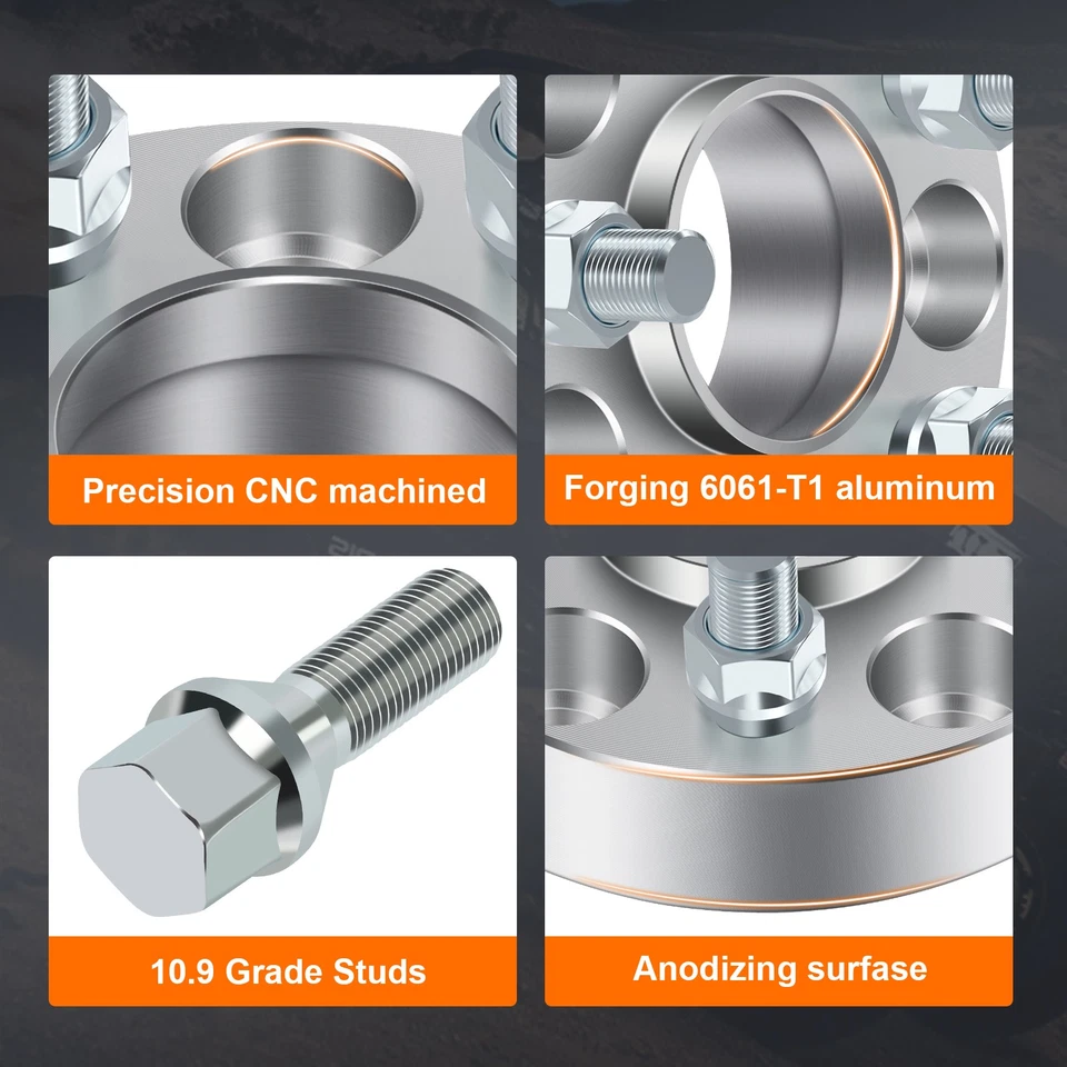 2 espaciadores de rueda centrados en el cubo de 1,25" 5x114,3 para Honda HR-V 2016-2025 5x4,5 Foto 3 de 4