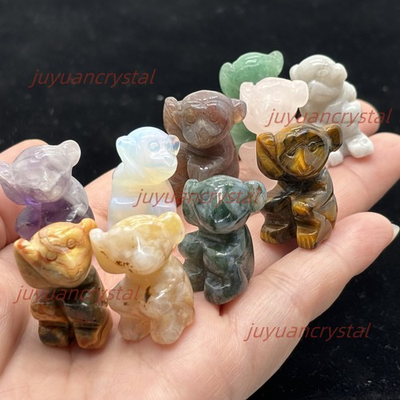 #ad #ad Mix Natural Hand carving Quartz Crystal animals skull Decor Healing Gift $125.99