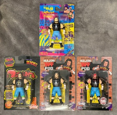 Raven Major Bendies Lot of 4 - Resin Prototype, Bloody Chase, WCW, ECW, RARE!!