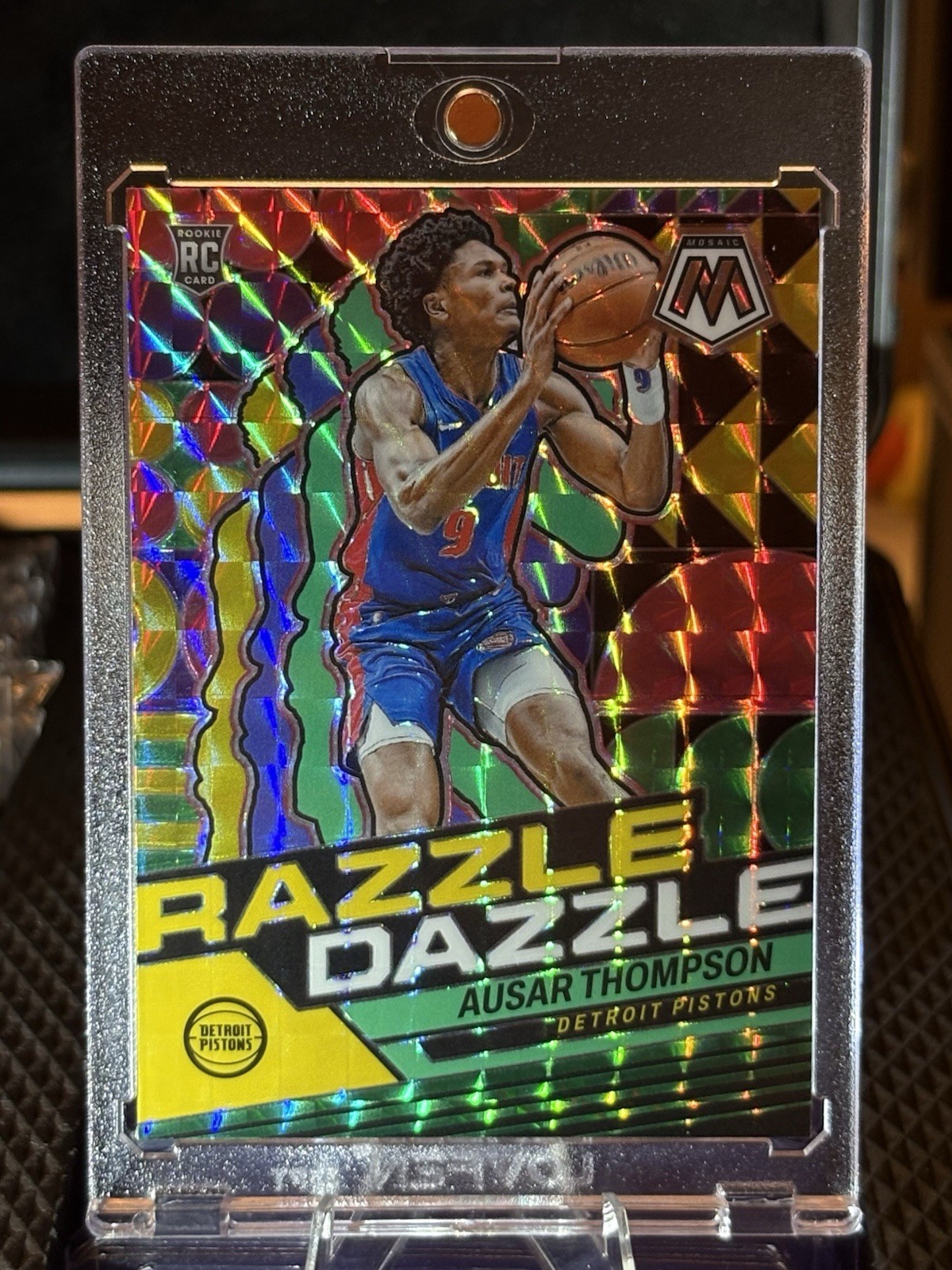 2023-24 Panini Mosaic Ausar Thompson #8 (RC) Razzle Dazzle Case Hit SSP