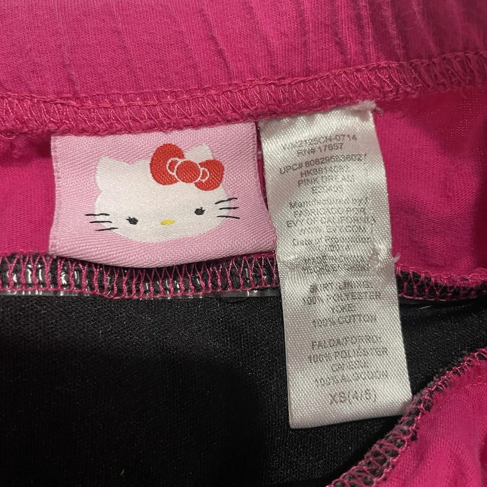 Hello Kitty Kawaii Hot pink And Black Holiday Skirt Size 4/5 - Image 2 of 4