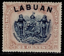 NORTH BORNEO - Labuan QV SG100c, 24c blue & lilac-brown M MINT. Cat &pound;70. PERF 16