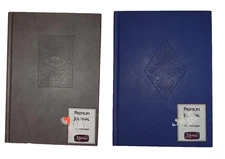 JOURNALS 2 Lot NoteBook Set Printed Lines Ruled Diary Books 192 Writing Pages