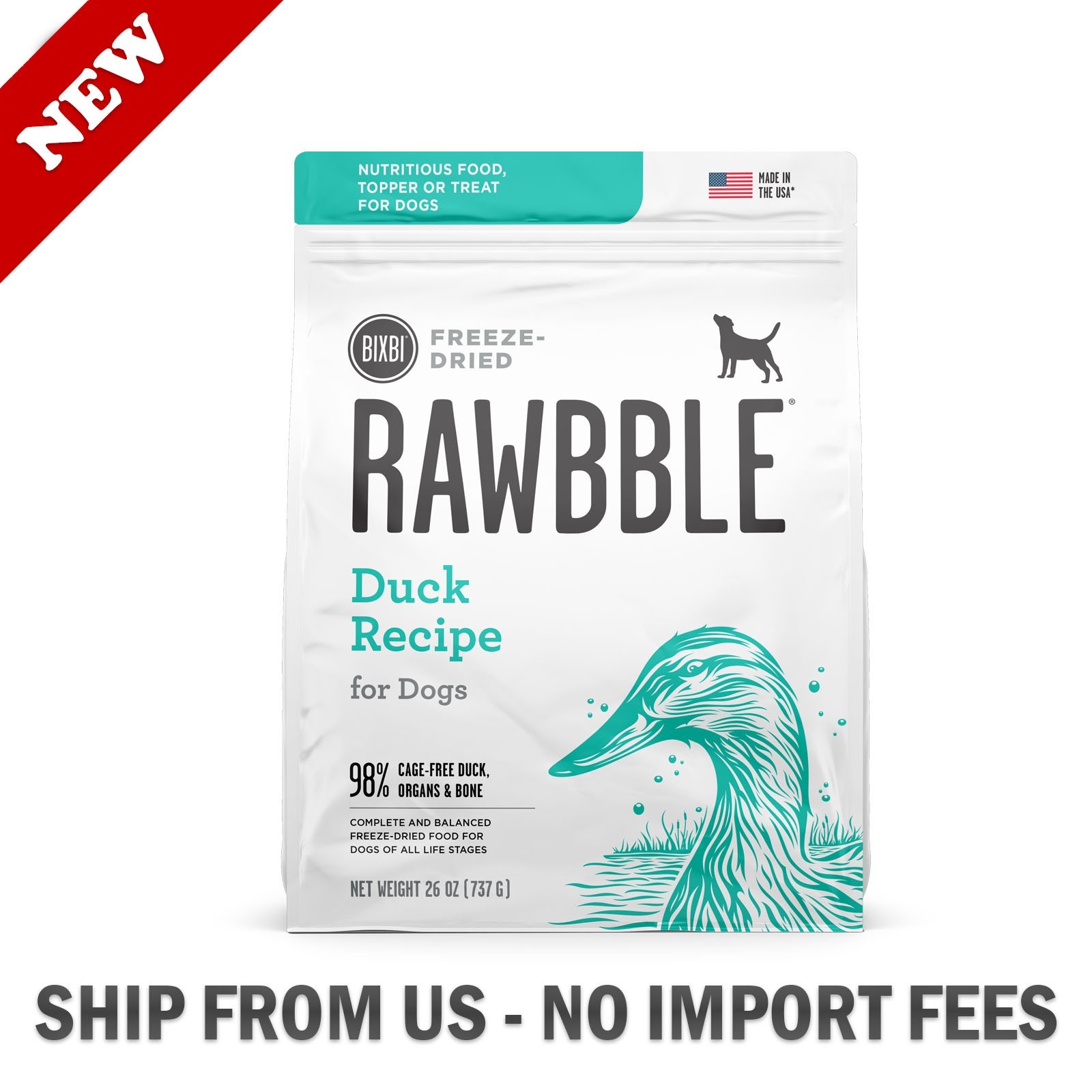 For Dogs &ndash; Duck Recipe 26oz / New Freeship