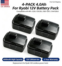 4-PACK 4000mAh Battery For RYOBI 12V BPL-1220 CB120L CB121L Cordless Tools US