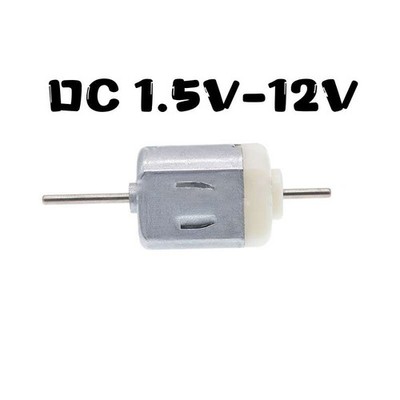 Mini 130 DC 1.5V-12V 5400RPM High Speed 2mm Dual Shaft 130 Motor DIY Car Toy