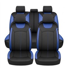 Leather Car Seat Covers Full Set 5-seats Front Rear Protector Cushion For Ford