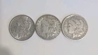 3 LOT USA MORGAN SILVER DOLLARS BULLION CURRENCY COINS 1884 1887 1891 US