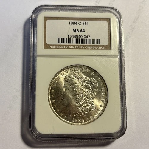 (1) one 1884 O Morgan Silver Dollar $1 NGC MS64 140yrs Old!!