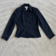 Jones New York Blazer Jacket Women Size 8 Navy Blue