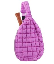Pickle O' Joe Pickleball Sling Bag Purple Padded Quilted Shoulder Crossbody