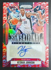 2024-25 Panini Prizm Keshad Johnson RC - Sensational Auto Dragon Year SSP AA61