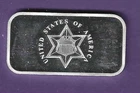 SILVER THREE-CENT  PIECE .999 SILVER ART BAR