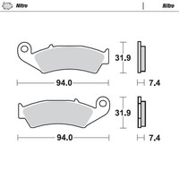 Moto-Master Vorder Links Nitro Sinter BremsbeläGe FüR Honda CR 500 1987-1988