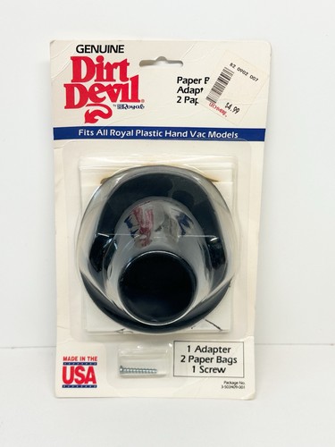 Dirt Devil Papiertüte Adapter Kit ein Adapter zwei Beutel eine Schraube 3-503409-001 USA