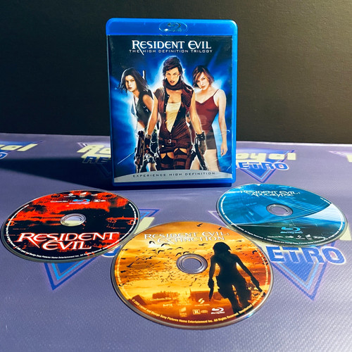 RESIDENT EVIL Trilogy Blu Ray - Resident Evil, Apocalypse & Extinction - Horror