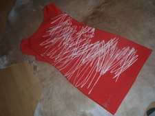 Desigual Damen Kleid kurzarm Gr. XL Orangeton/Weiß Secondhand ansehen!!