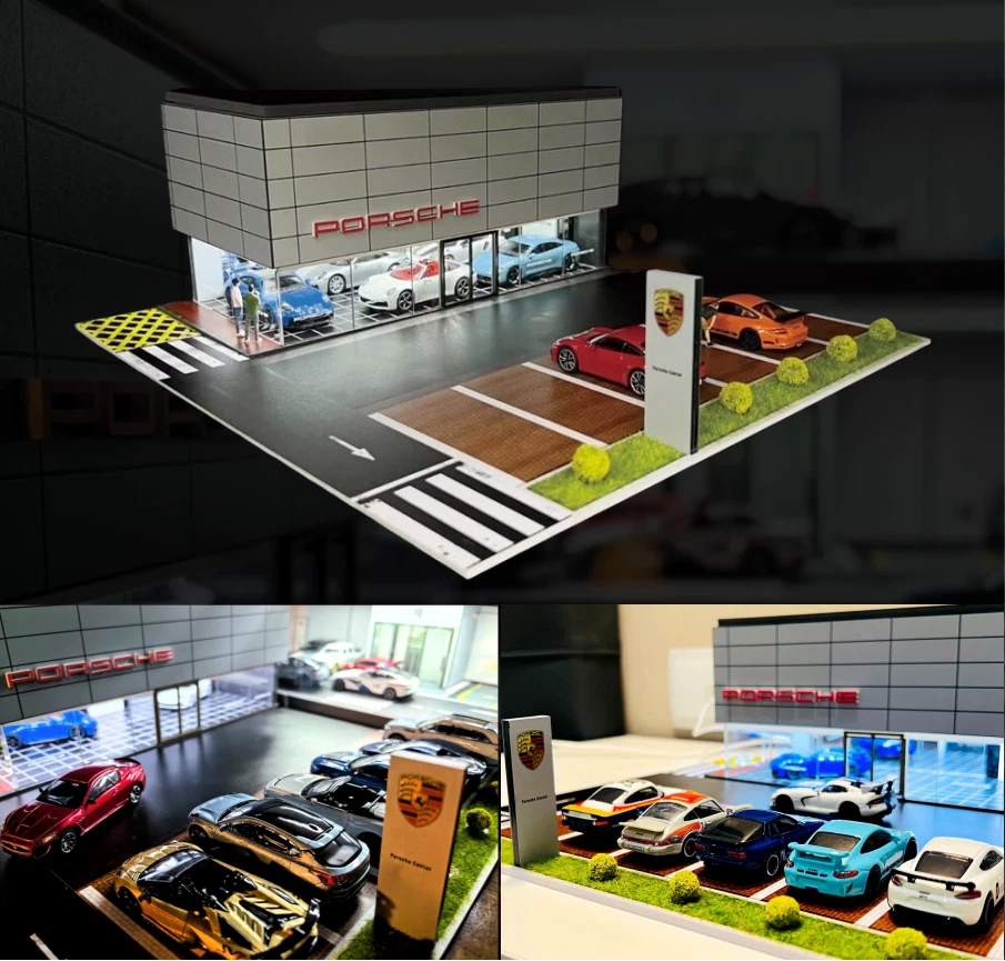1/64 Diorama Garage Scene LED Lighting Diecast Model Car Display Case Model AU - image 4 of 4