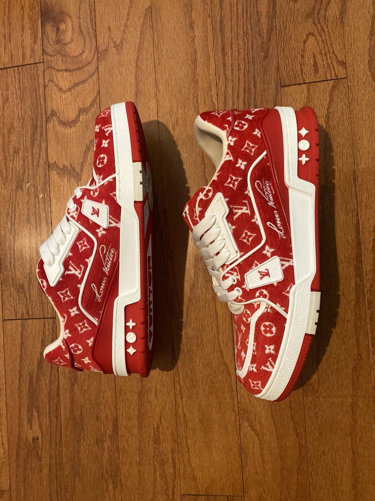 Louis Vuitton Trainers Red Monogram - image 7