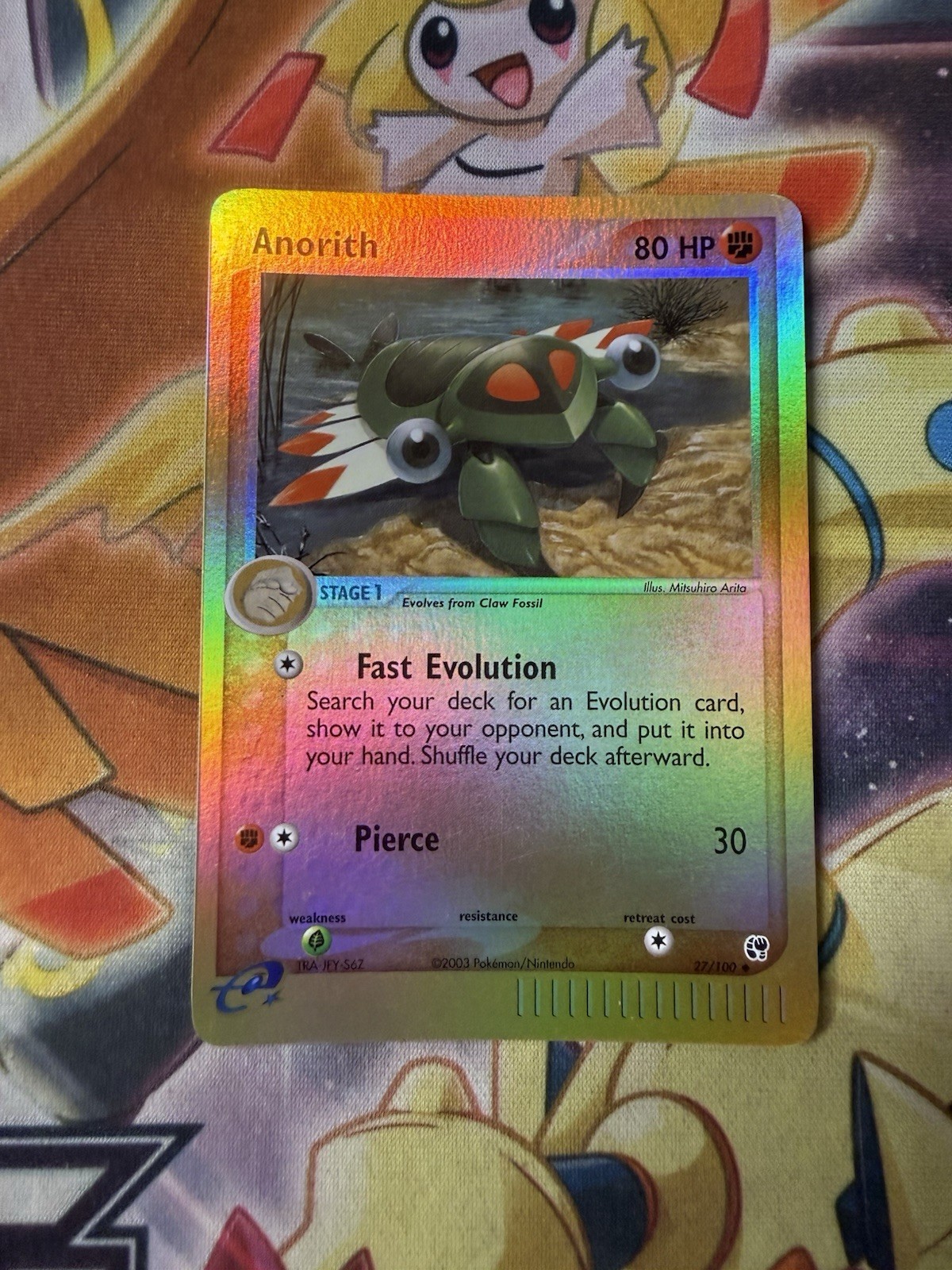 Pokemon TCG Anorith 27/100 Sandstorm Reverse Holo Card WOTC NM