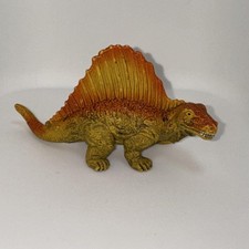 Vintage Dimetrodon UKRD Dinosaur Spine Back 1992 Orange Yellow PVC Figure