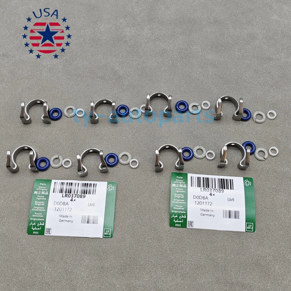 New 8PCS Fuel Injector Refit Retainer Seals Kit For LR4 Range Rover Sport !US Foto 2 de 4