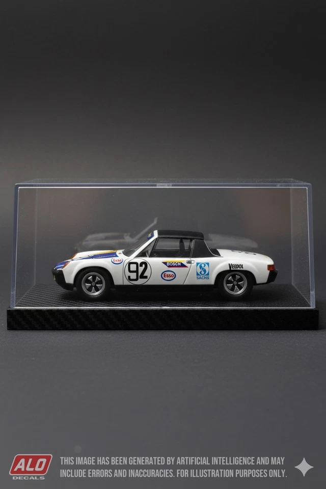 1971 LE MANS 3 HRS #92 VW-PORSCHE 914 GÜNTHER SCHWARZ 1:43 DECALS - Photo 2/2