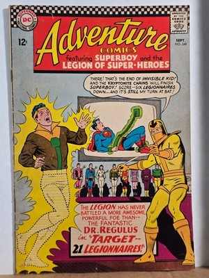 ADVENTURE COMICS #348 1966 LOW GRADE LEGION OF SUPER-HEROES 1ST DR. REGULUS