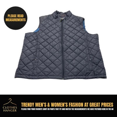 Hawk and Co Sport Performance Puffer Vest Mens 2XL Blue Insulated Inside Pocket