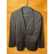 Express Mens Black Classic Button Front Blazer Sport Coat Jacket Business Event