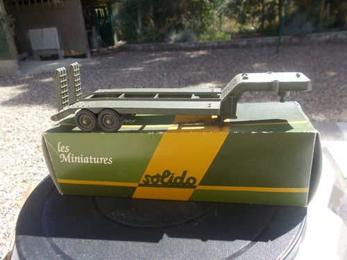 SOLIDO VEREM REMORQUE DE CAMION BERLIET T12 KAKI AVEC SA BOITE ORIGINE TBE - Imagen 2 de 7