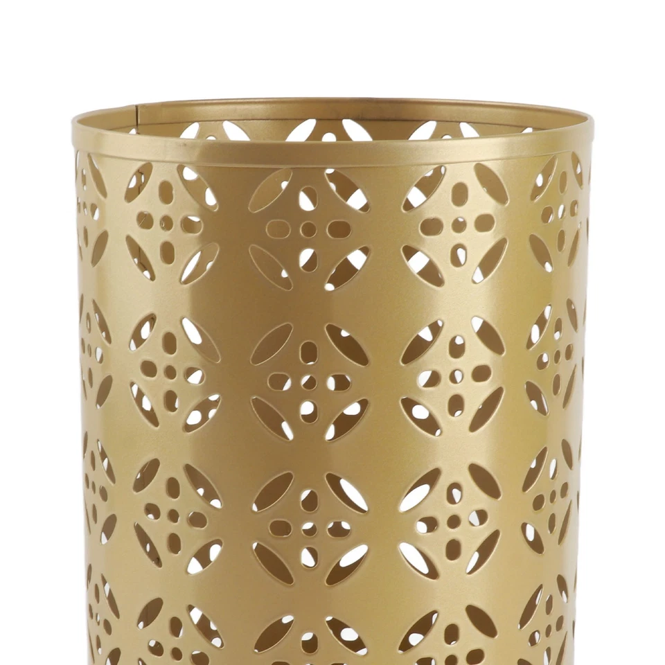 Gold 23x15x15cm Umbrella Holder Round Rust Proof Stylish Hollow Copper - Image 3 of 4
