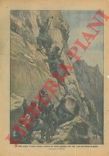 Gli alpini scalano le pareti verticali a nord-est del Cauriol. (0-20456)