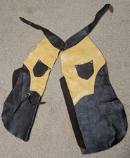 Vintage 1950s Childs WESTERN Adjustable Chaps Leather COWBOY